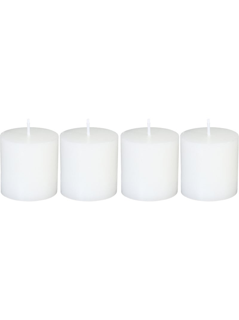 Lot de 4 bougies rustique OLIA Blanc - Kiabi