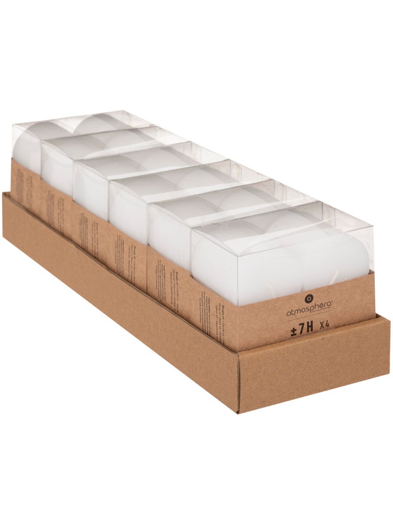 Lot de 4 bougies rustique OLIA Blanc - Kiabi