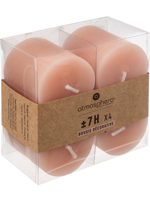Lot de 4 bougies rustique OLIA - Kiabi