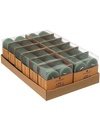 Lot de 4 bougies rustique olia