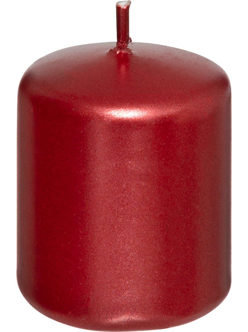 Lot de 4 bougies votives satin COLORAMA ROUGE Rouge - Kiabi
