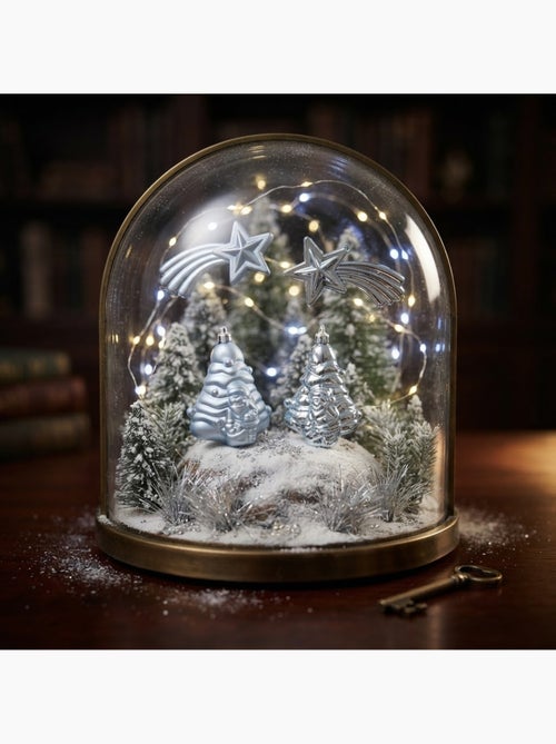 Lot de 4 boules de noël 2 sapins et 2 étoiles brillant et mat - Kiabi Lot de 4 boules de noël 2 sapins et 2 étoiles brillant et mat - Kiabi