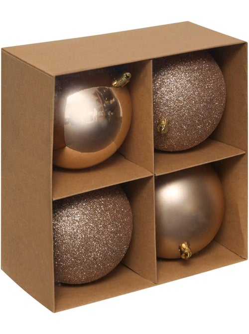 Lot de 4 boules de noël d.10 cm svea - Kiabi