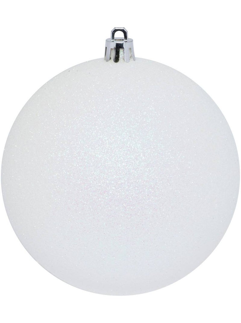 Lot de 4 boules de noël d.10 cm svea Blanc - Kiabi