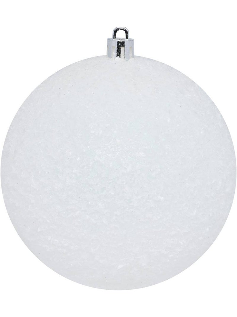 Lot de 4 boules de noël d.10 cm svea Blanc - Kiabi