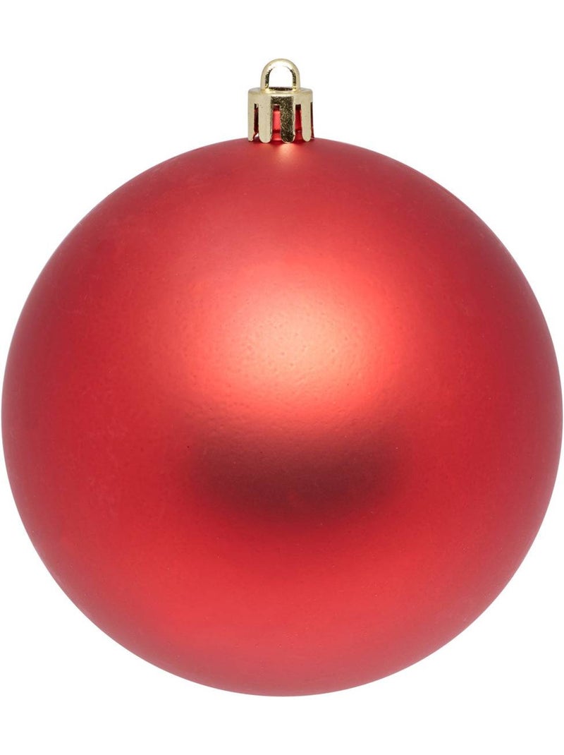 Lot de 4 boules de noël d.10 cm svea Rouge - Kiabi