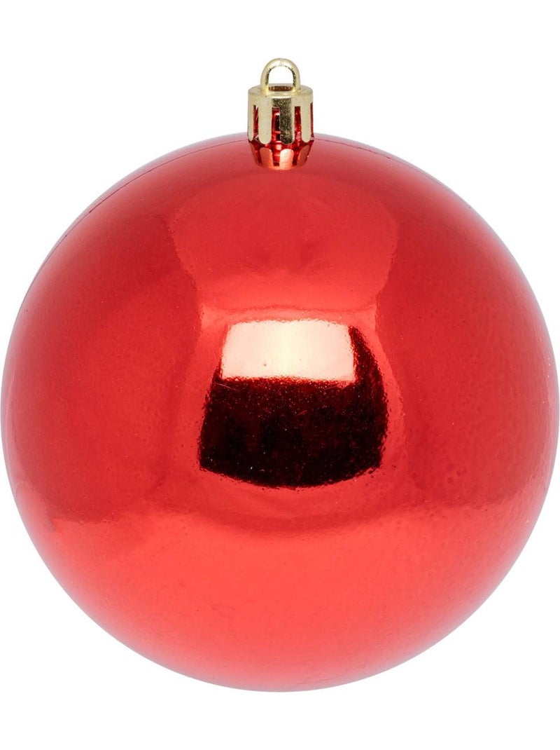 Lot de 4 boules de noël d.10 cm svea Rouge - Kiabi