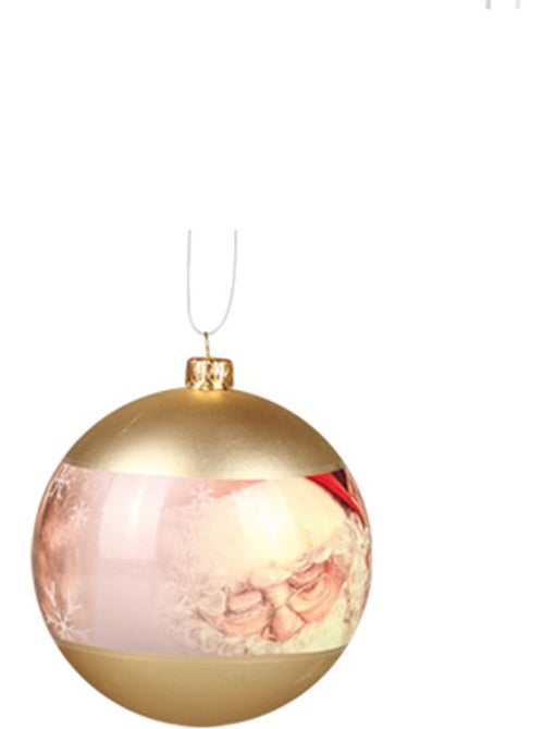 Lot de 4 boules de noël père noël – or - Kiabi Lot de 4 boules de noël père noël – or - Kiabi
