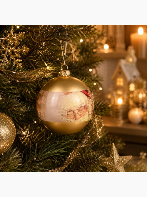 Lot de 4 boules de noël père noël – or - Kiabi Lot de 4 boules de noël père noël – or - Kiabi