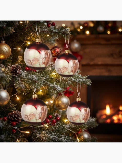 Lot de 4 boules père noël - Kiabi Lot de 4 boules père noël - Kiabi