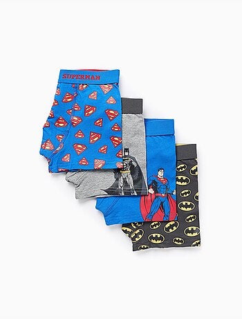 Lot de 4 boxers à imprimés justice league