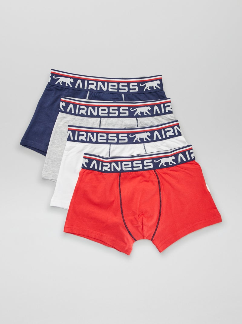 Lot de 4 boxers 'Airness' noir - Kiabi