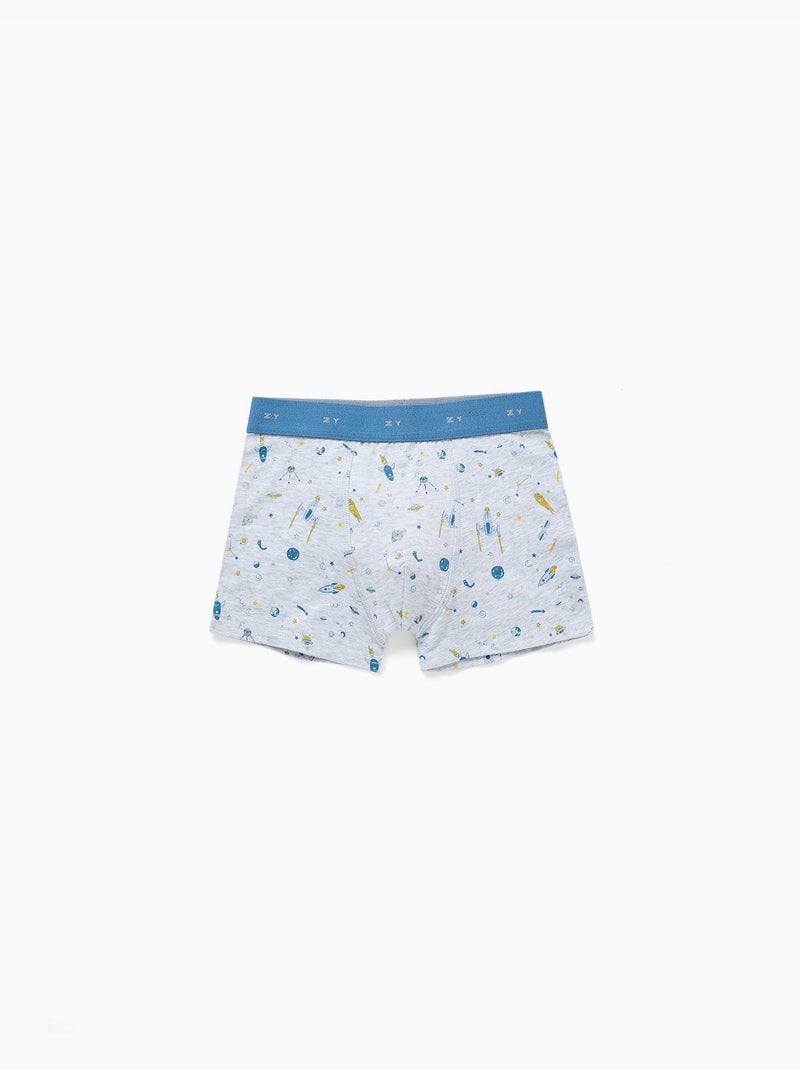 Lot de 4 boxers avec imprimés espace Multicolore - Kiabi