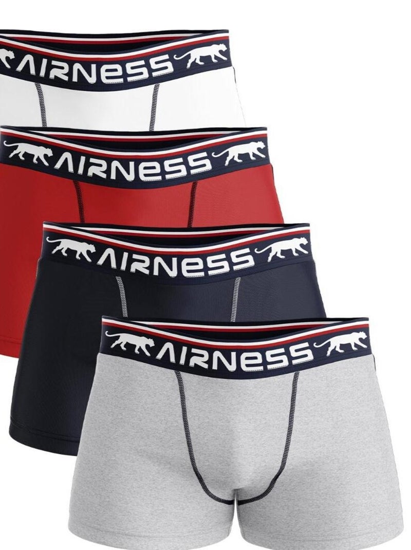 LOT DE 4 BOXERS CASUAL Airness Multicolore - Kiabi