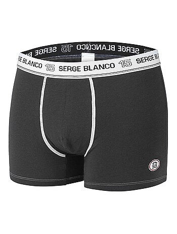 Lot de 4 Boxers coton homme avec surpiqûres Class Serge Blanco