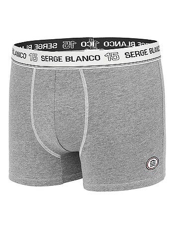 Lot de 4 Boxers coton homme avec surpiqûres Class Serge Blanco