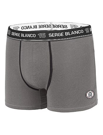 Lot de 4 Boxers coton homme uni Serge Blanco