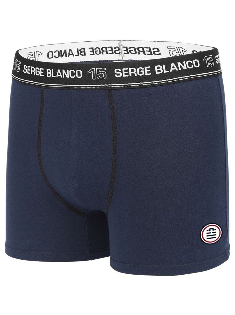 Lot de 4 Boxers coton homme Colored Class' Serge Blanco Gris - Kiabi