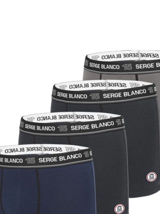 Lot de 4 Boxers coton homme Colored Class' Serge Blanco