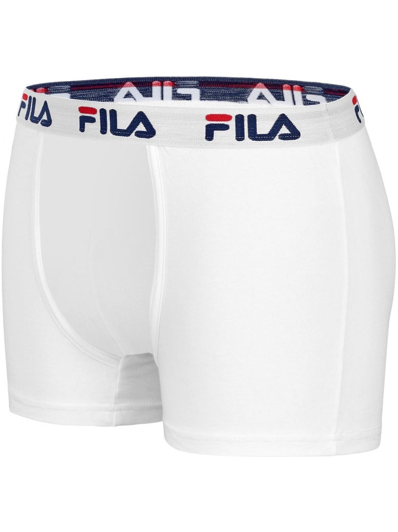 Lot de 4 boxers coton homme fu5016 uni fila Blanc - Kiabi