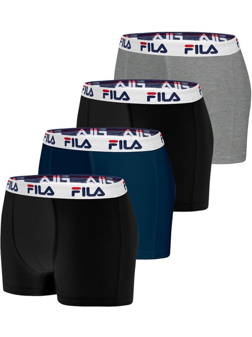 Lot de 4 Boxers coton homme FU5016 Uni Fila - Kiabi