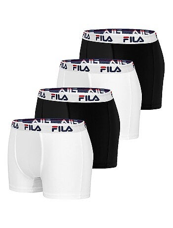 Lot de 4 Boxers Coton homme FU5016 Uni Fila