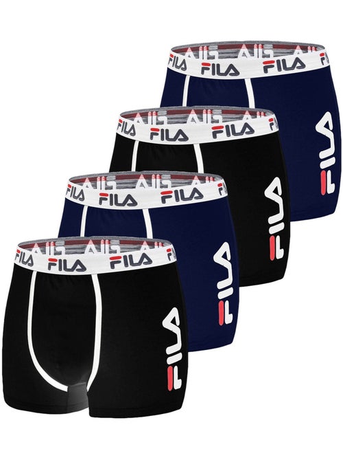 Lot de 4 boxers coton homme fu5040 uni fila - Kiabi
