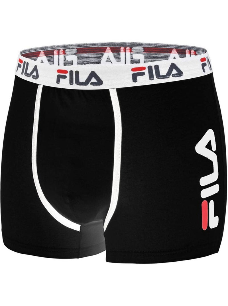 Lot de 4 boxers coton homme fu5040 uni fila Gris - Kiabi