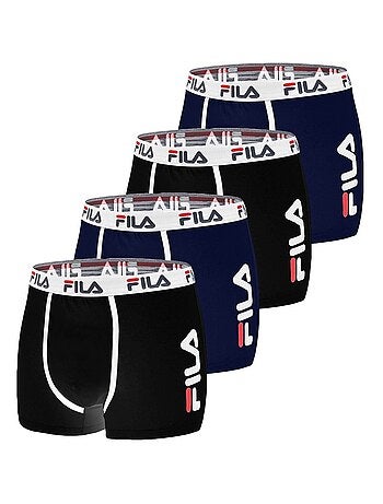 Lot de 4 Boxers Coton homme FU5040 Uni Fila