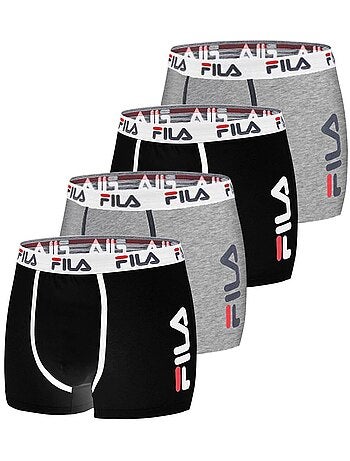 Lot de 4 Boxers Coton homme FU5040 Uni Fila