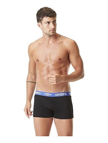 Lot de 4 Boxers coton homme uni ceinture colorées Umbro