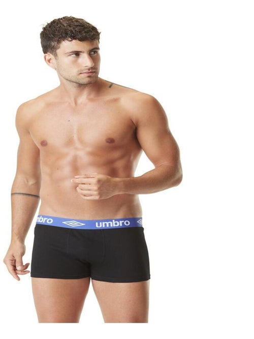Lot de 4 Boxers coton homme uni ceinture colorées Umbro - Kiabi