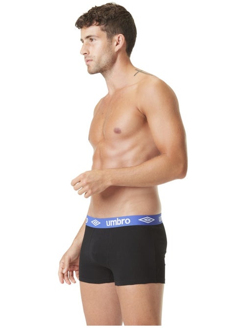Lot de 4 Boxers coton homme uni ceinture colorées Umbro - Kiabi