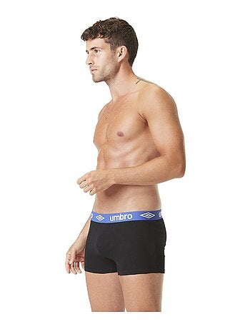 Lot de 4 Boxers coton homme uni ceinture colorées Umbro