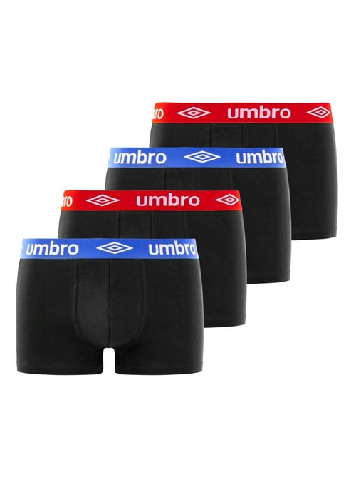 Lot de 4 Boxers coton homme uni ceinture colorées Umbro - Kiabi Lot de 4 Boxers coton homme uni ceinture colorées Umbro - Kiabi