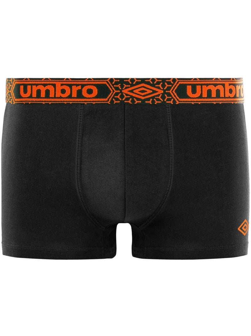 Lot de 4 Boxers coton homme uni ceinture Umbro Noir - Kiabi