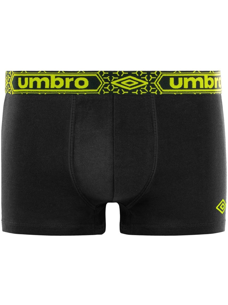 Lot de 4 Boxers coton homme uni ceinture Umbro Noir - Kiabi