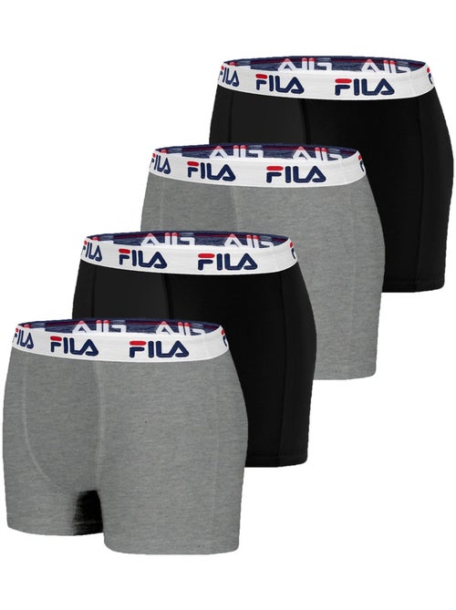 Lot de 4 boxers coton homme uni fila - Kiabi Lot de 4 boxers coton homme uni fila - Kiabi