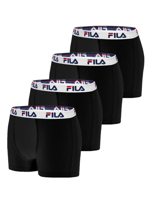 Lot de 4 boxers coton homme uni fila - Kiabi Lot de 4 boxers coton homme uni fila - Kiabi