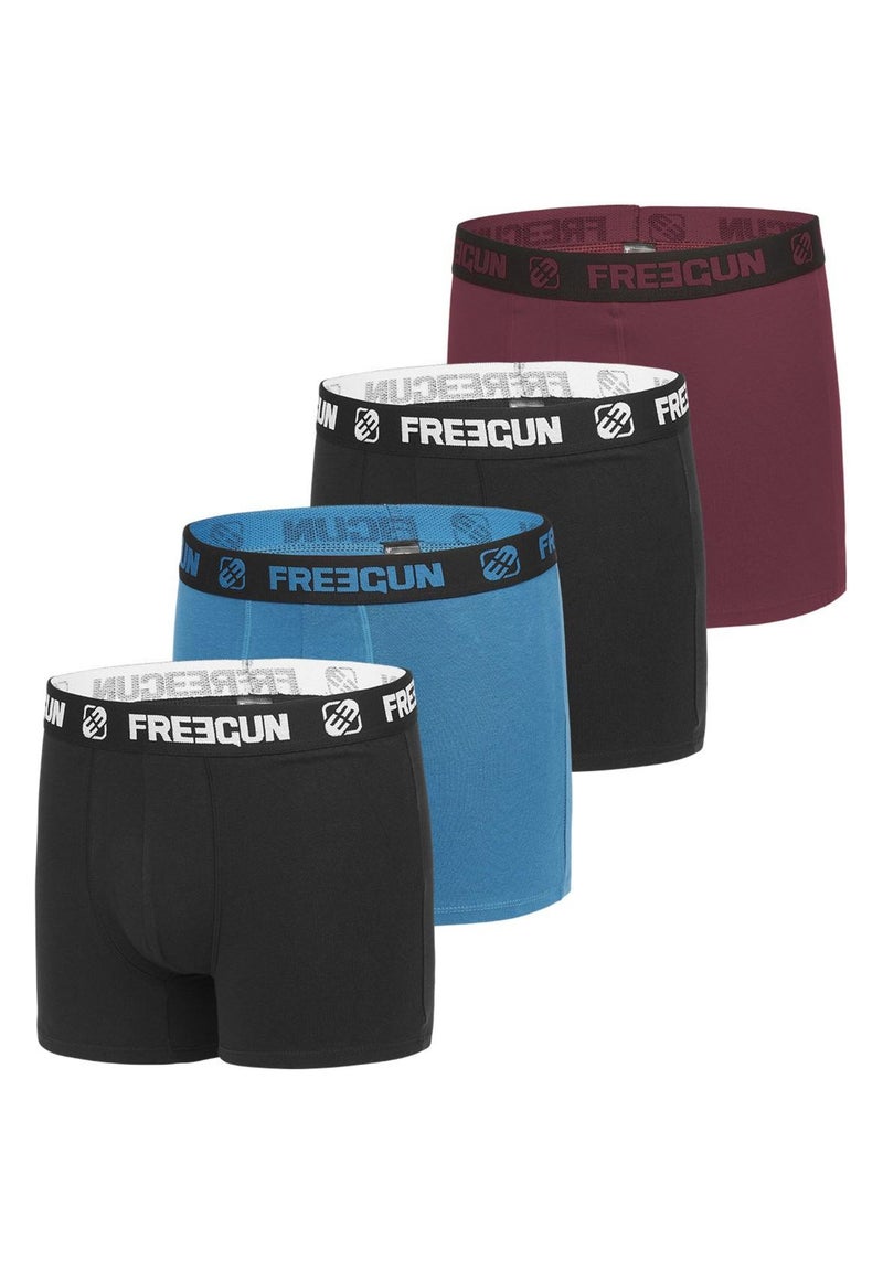 Lot de 4 Boxers coton homme Uni Freegun Noir - Kiabi