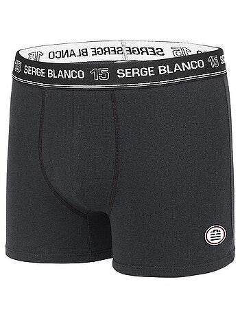 Lot de 4 Boxers coton homme uni Serge Blanco