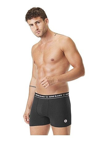 Lot de 4 Boxers coton homme uni Serge Blanco