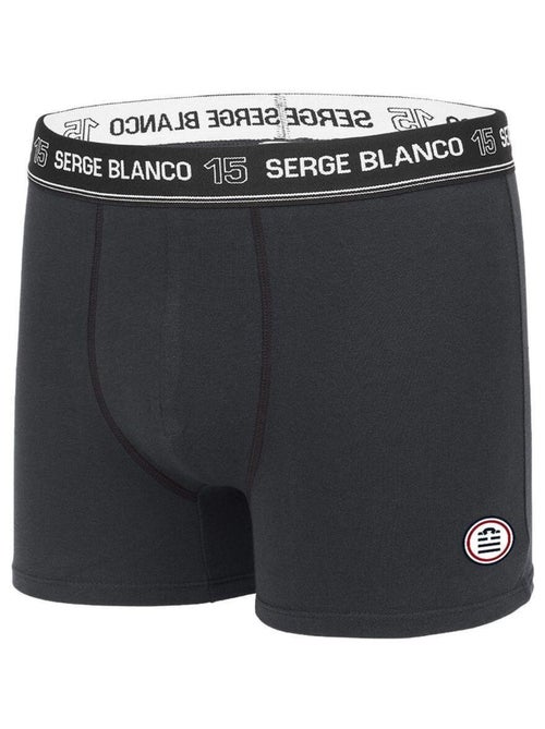 Lot de 4 Boxers coton homme uni Serge Blanco - Kiabi