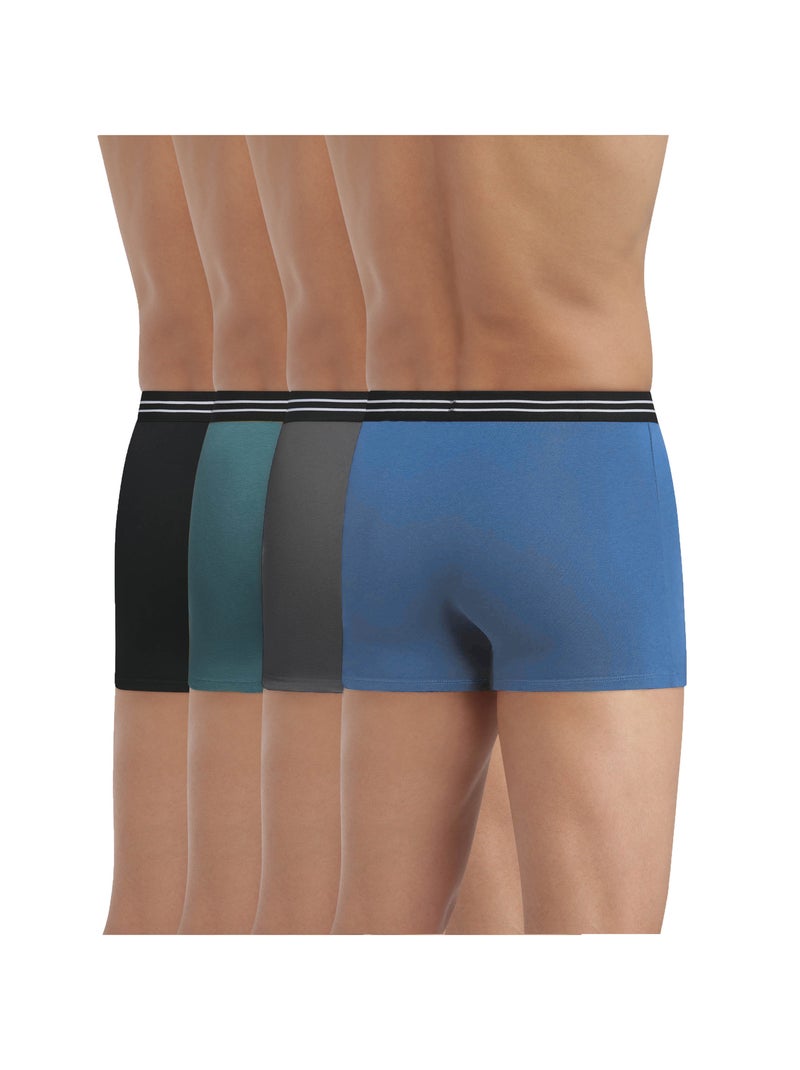 Lot de 4 Boxers Coton Respirant EcoDim Bleu - Kiabi