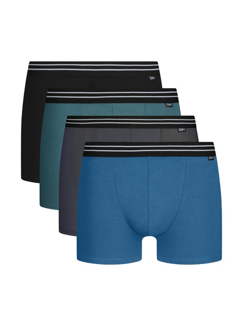 Lot de 4 Boxers Coton Respirant EcoDim - Kiabi Lot de 4 Boxers Coton Respirant EcoDim - Kiabi
