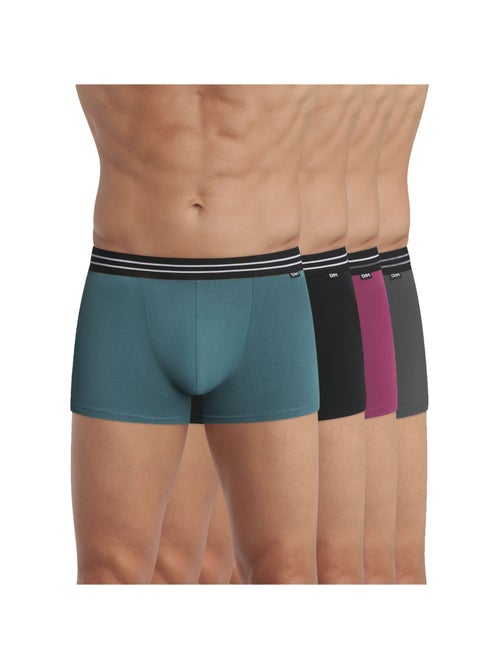 Lot de 4 Boxers Coton Respirant EcoDim - Kiabi Lot de 4 Boxers Coton Respirant EcoDim - Kiabi