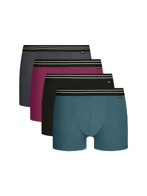 Lot de 4 Boxers Coton Respirant EcoDim - Kiabi Lot de 4 Boxers Coton Respirant EcoDim - Kiabi