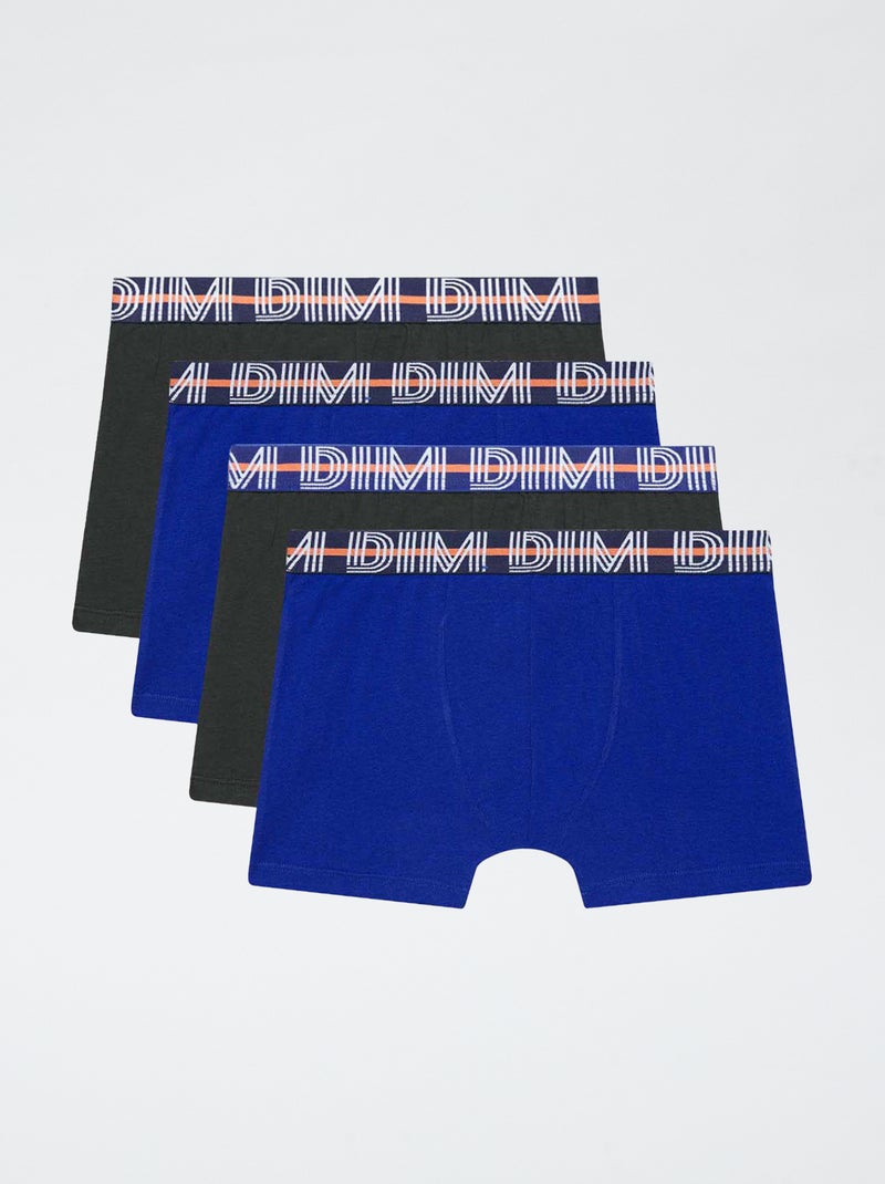 Lot de 4 boxers 'Dim' Bleu - Kiabi