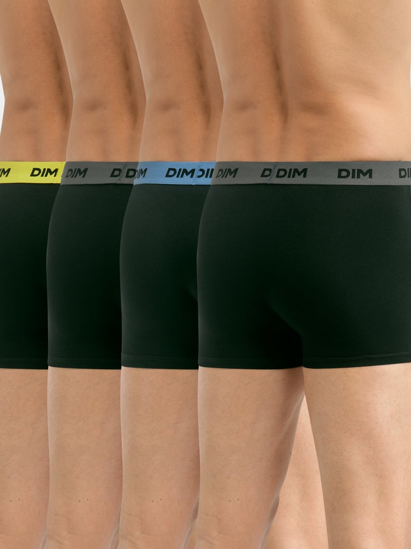 Lot de 4 boxers 'DIM' Noir - Kiabi