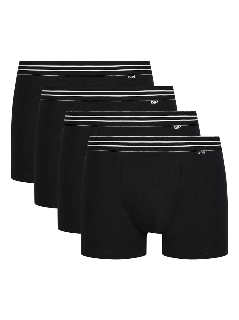 Lot de 4 Boxers Eco dim Noir - Kiabi